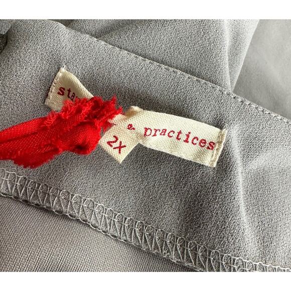 standards & practices gray bell sleeve sheath dress Womens Plus size 2X - Picture 5 of 7